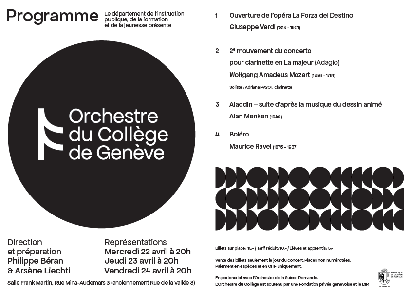 Programme de l'OCG  - avril 2026