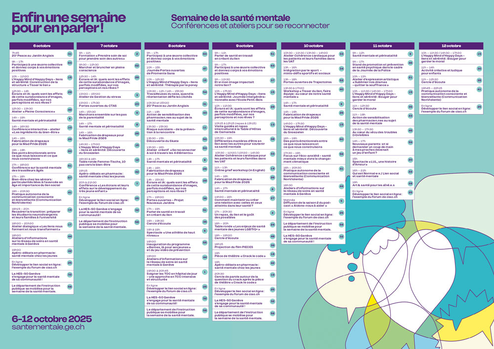 programme cover - semaine de la santé mentale