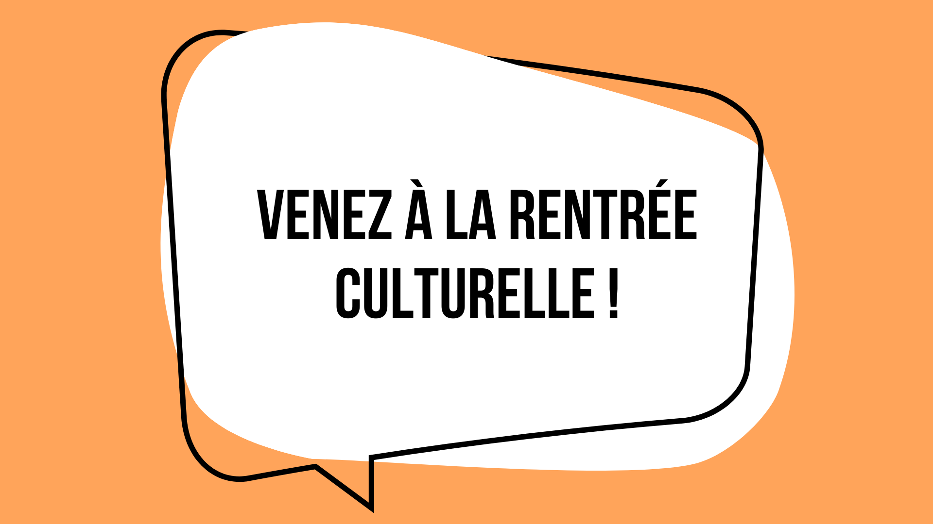 Venez à la rentrée culturelle