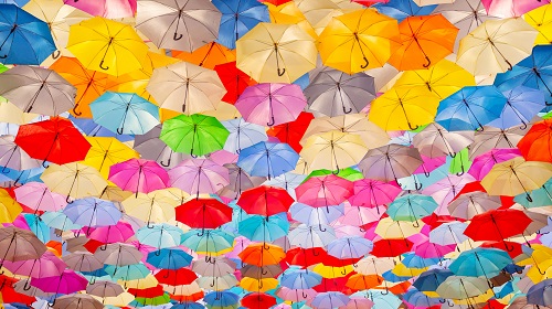 Parapluies colorés