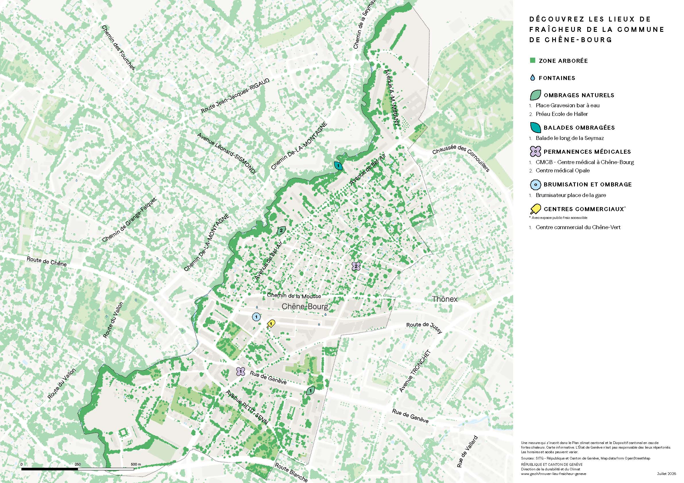 Carte Chêne-Bourg