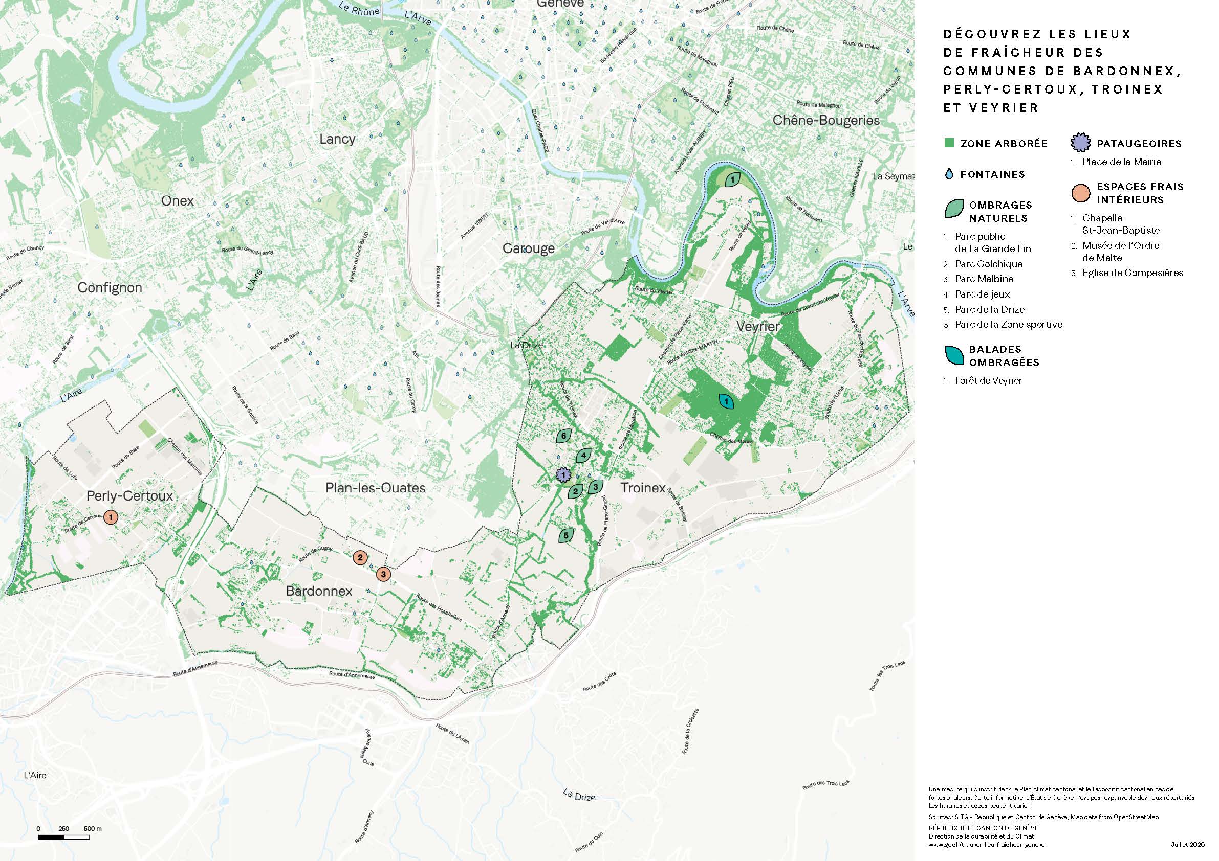 Carte sud du canton