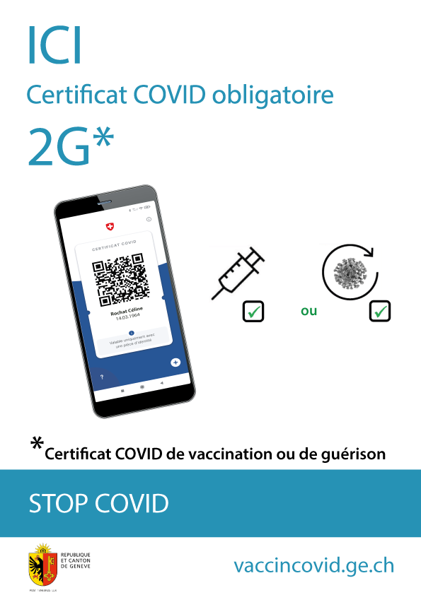 Affiche Certificat COVID 2G