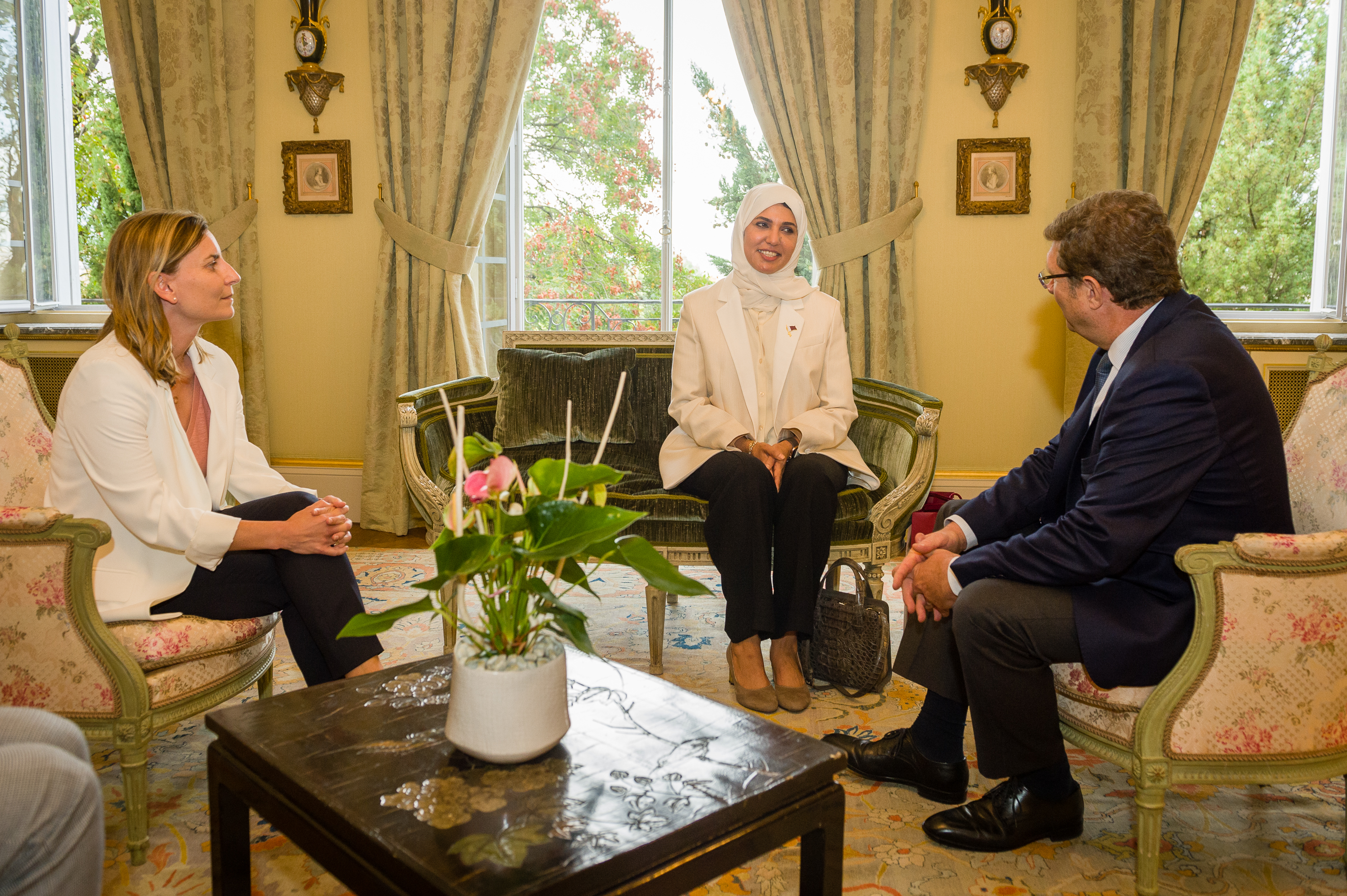 Visite de courtoisie de S.E. Madame l'Ambassadrice Hend Al-Muftah, Représentante permanente du Qatar auprès de l'ONU à Genève