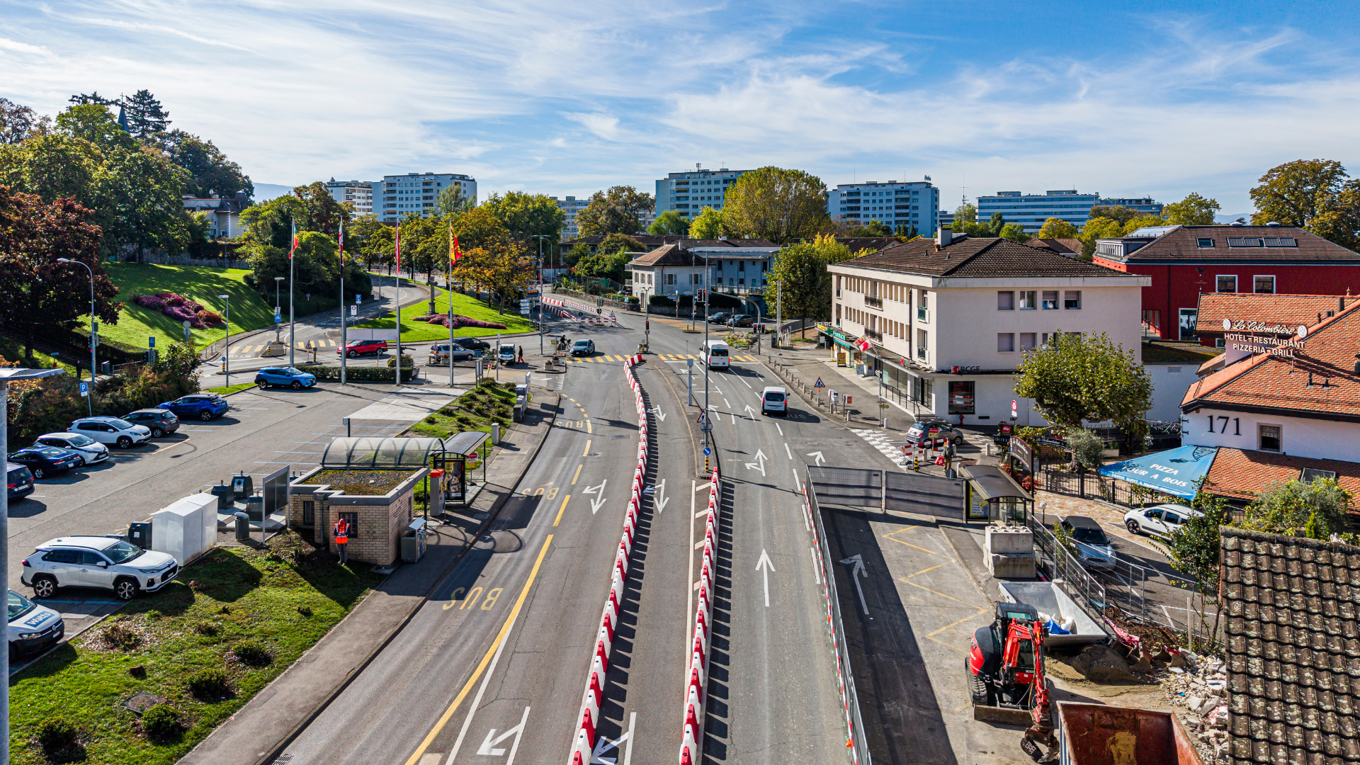 Chantier tram des nations