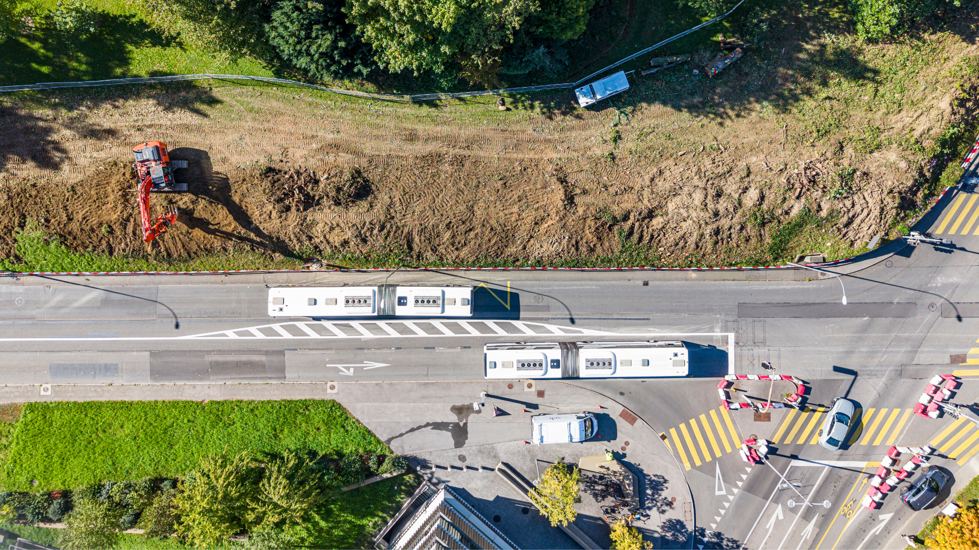 Chantier tram des nations