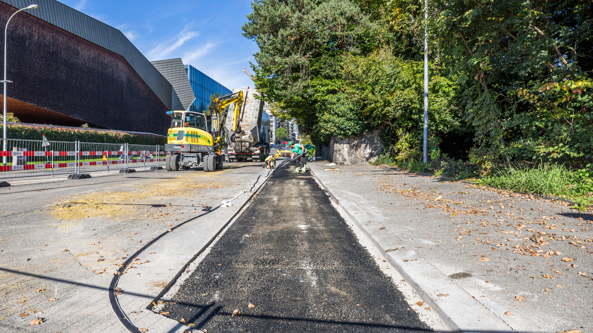 Chantier tram des nations