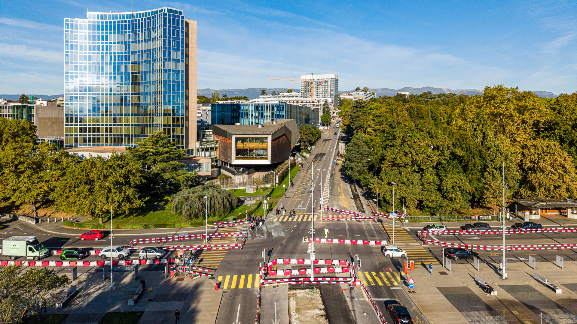 Chantier tram des nations
