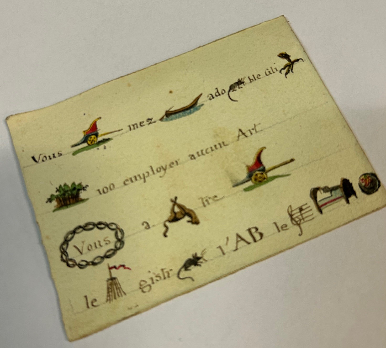 Rébus envoyé à Caroline Lefort. AEG Archives de famille 1e série Le Fort Nouveau fonds 9.2