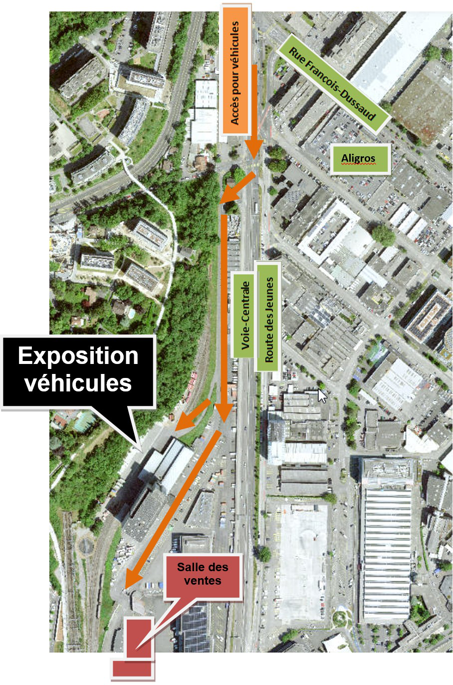 Plan - Exposition véhicules