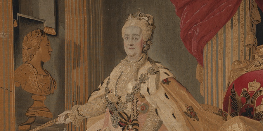 Portrait de Catherine II de Russie, 1811. Laine et soie. Photothèque du Musée d'art et d'histoire de Genève (MAH) 1.2_cover_dossier