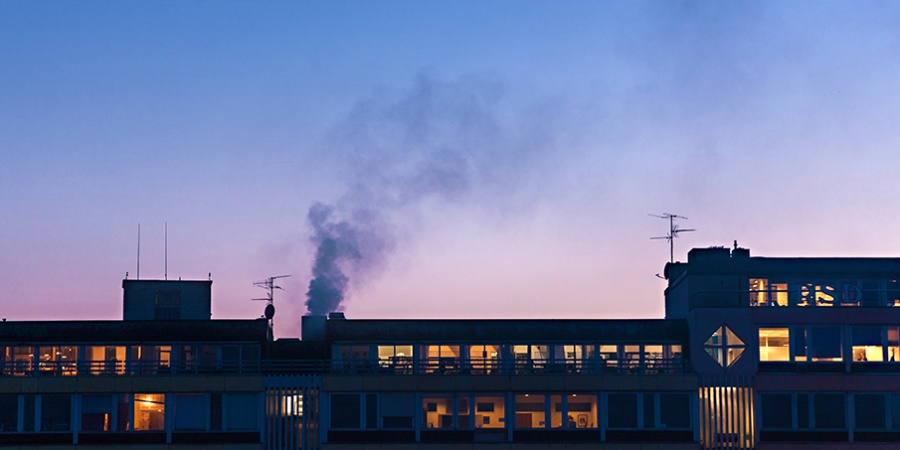 Le toit d'un immeuble