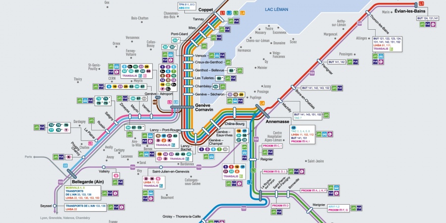 Plan réseau Léman Express Plan réseau Léman Express