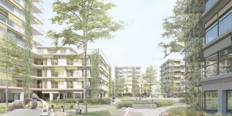 Le coeur du quartier - Projet lauréat pièce A5 © Group8 Le coeur du quartier - Projet lauréat pièce A5 © Group8