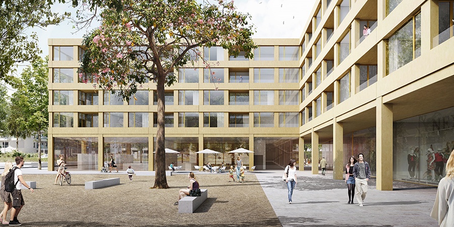 Projet lauréat du concours Beaux-Champs © bw_architectes / image : Thomas Sponti Projet lauréat du concours Beaux-Champs