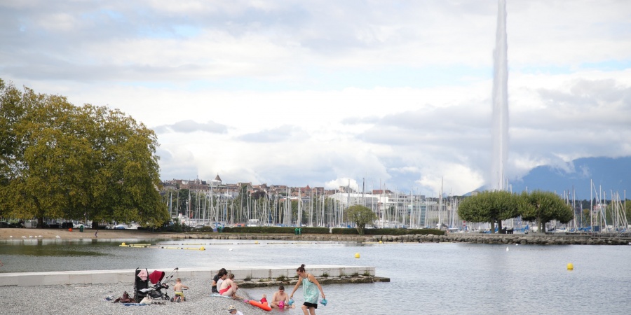 La Plage Publique des Eaux-Vives (août 2020) © Etat de Genève Plage Publique Eaux-Vives
