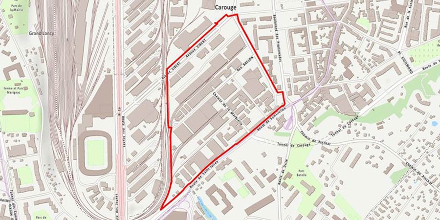 Plan de localisation du quartier de Grosselin Plan de localisation du quartier de Grosselin