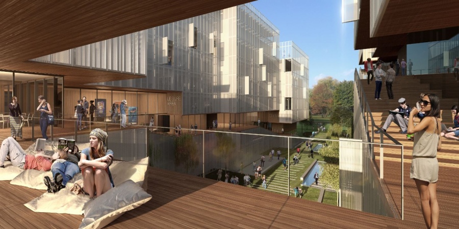 Nouvelle résidence pour étudiants - passerelle / © IHEID Nouvelle résidence pour étudiants - passerelle / © IHEID