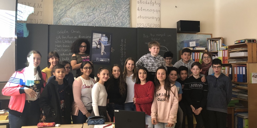 Visite en classe de Michelle Heimberg