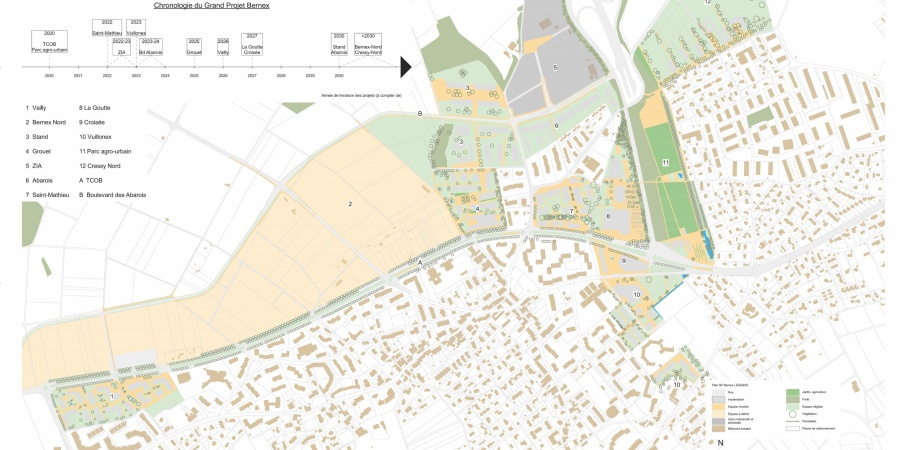 Carte du gran projet Bernex Carte du gran projet Bernex