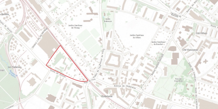 Secteur quartier voies CFF