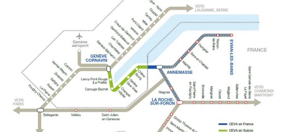 Le réseau ferroviaire avec CEVA en 2019