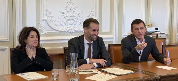 Michèle Righetti, Antonio Hodgers et Frédéric Hohl