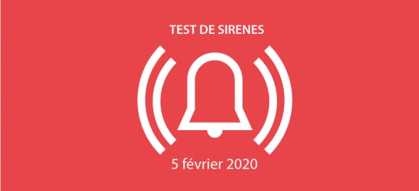 Essai des sirènes d'alarme à la population mercredi 5 février 2020