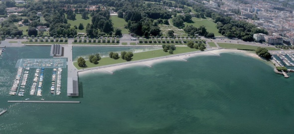 La Plage Publique Des Eaux Vives Gech République Et