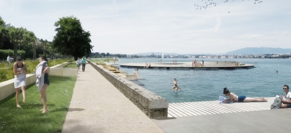 Aménagements lacustres du quai de Cologny 