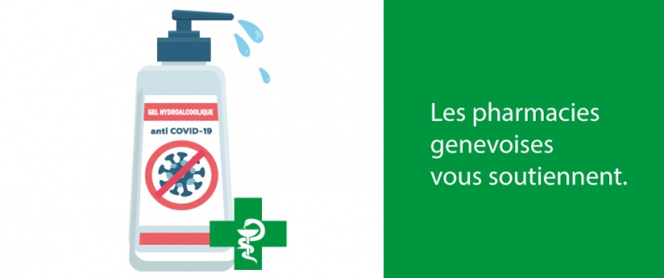 COVID-19 - distribution de gel hydroalcoolique par les pharmacies genevoises COVID-19 - distribution de gel hydroalcoolique par les pharmacies genevoises