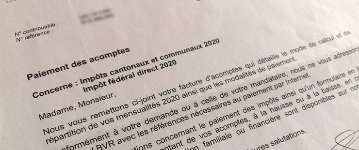 Payez vos acomptes régulièrement Payez vos acomptes régulièrement