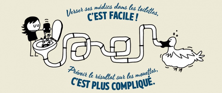 Verser ses médics dans les toilettes, c'est facile ! Prévoir le résultat sur les mouettes, c'est plus compliqué. Verser ses médics dans les toilettes, c'est facile ! Prévoir le résultat sur les mouettes, c'est plus compliqué.