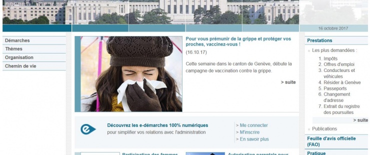 La homepage du site officiel, en ligne de 2006 au 17 octobre 2017 La homepage actuelle du site disparaîtra mercredi 17 octobre 2017 dans l'après-midi