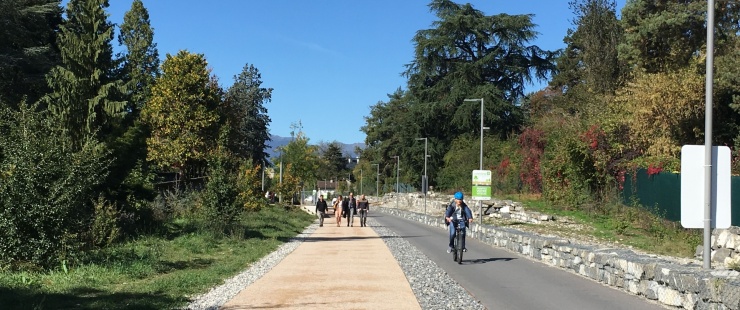 Voie verte à entre Annemasse et la gare des Eaux-Vives - photo : Les FMR