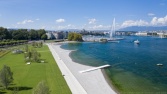 Plage publique des Eaux-Vives. Photo: Etat de Genève - Théo Gardiol