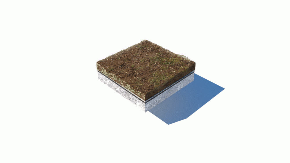 Chemins de l’eau sur une toiture végétalisée (Pixalab pour l'office cantonal de l'eau)