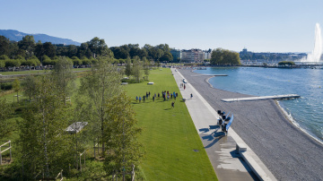 La Plage Publique des Eaux-Vives (août 2020) © Etat de Genève Plage Publique Eaux-Vives