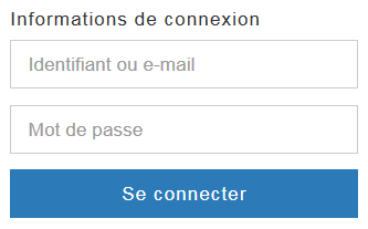 Informations de connexion