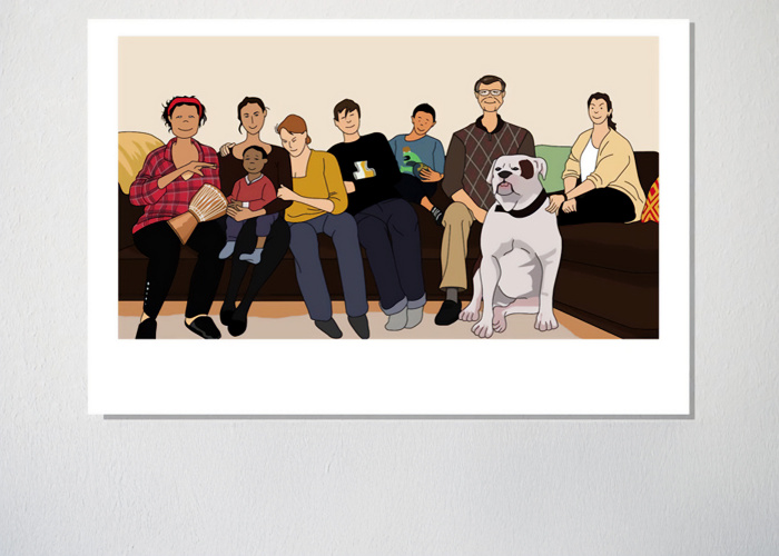 Dessin d'une famille