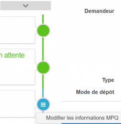 Modifier les informations MPQ