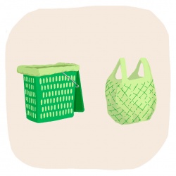 L'association gagnante : une P'tite Poubelle Verte et un sac compostable
