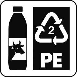 Bouteilles de lait et flaconnage plastique en PE
