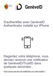 Authentification avec l'application GenèveID 