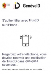 authentification avec l'application TrustID