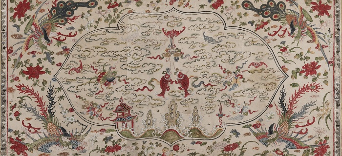 Dynastie Qing, vers 1750-1800. Détrempe sur peau de daim marouflée sur toile. Photothèque du Musée d'art et d'histoire de Genève