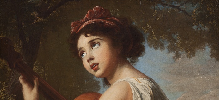 Elisabeth Louise Vigée Le Brun, Julie Le Brun jouant de la guitare, huile sur toile, vers 1797-1798. Photothèque du MAH