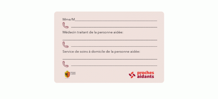 Carte d'urgence Carte d'urgence