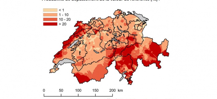 Carte du radon en Suisse, OFSP