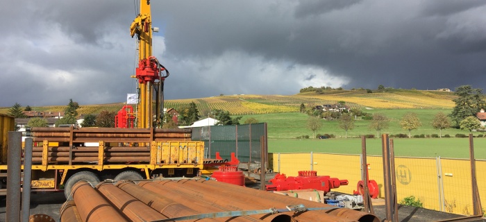 Forage de prospection géothermique à Bernex 2019